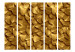 Folding Screen Golden Leaves II - luxurious composition created from golden leaves 133813 additionalThumb 3