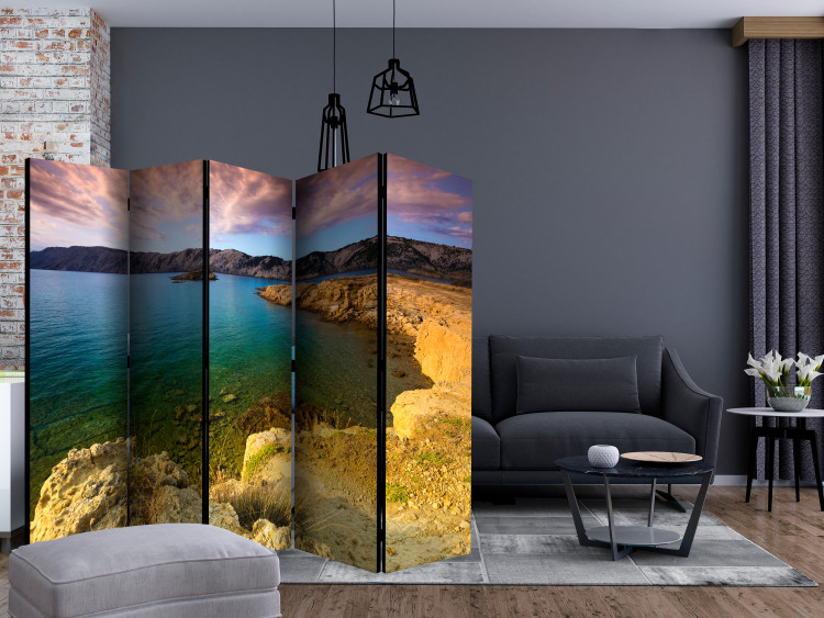 Room Divider Screen Lopar - Rab Island (Croatia) II - island landscape with rocks and sea 134113 additionalImage 4