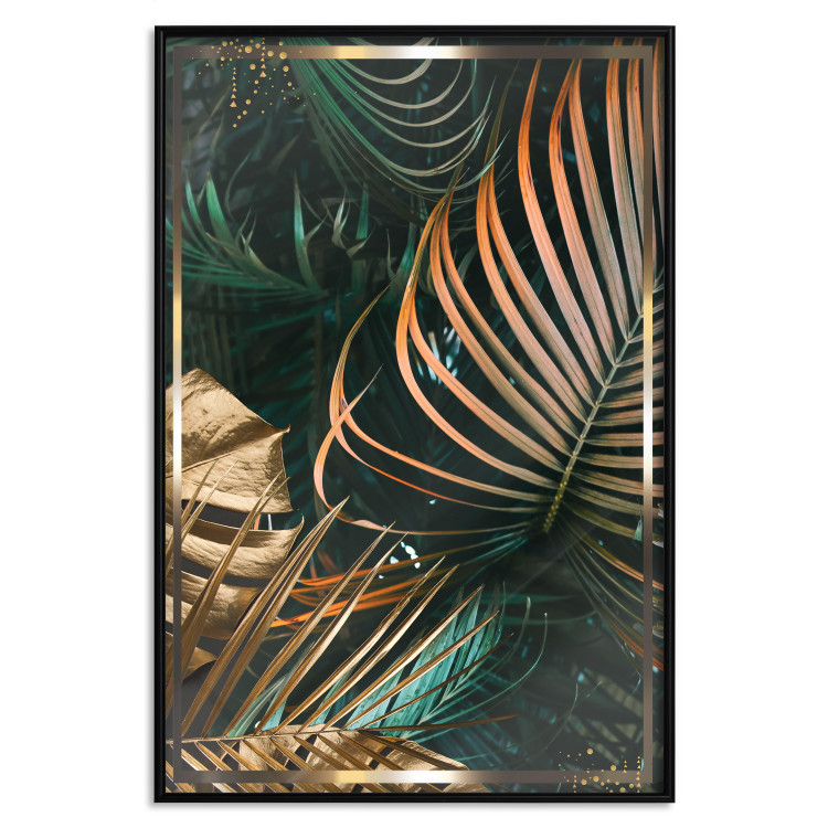 Wall Poster Forest Jewels - tropical composition of green and brown leaves 134513 additionalImage 18
