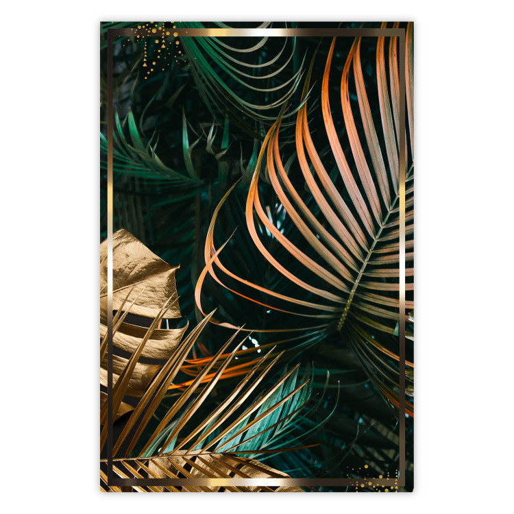 Wall Poster Forest Jewels - tropical composition of green and brown leaves 134513