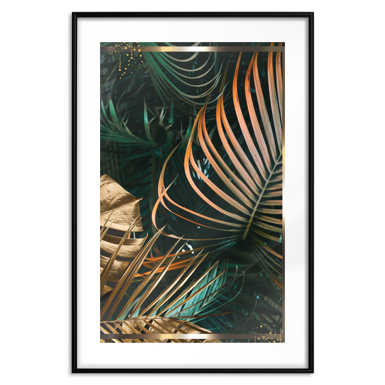 Wall Poster Forest Jewels - tropical composition of green and brown leaves 134513 additionalImage 17
