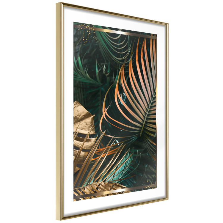 Wall Poster Forest Jewels - tropical composition of green and brown leaves 134513 additionalImage 9