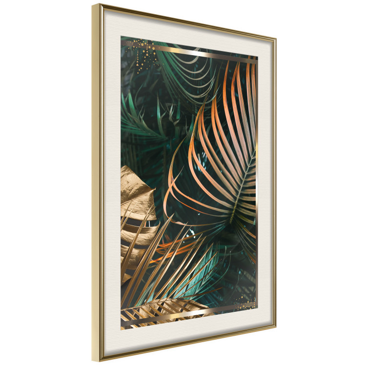 Wall Poster Forest Jewels - tropical composition of green and brown leaves 134513 additionalImage 3