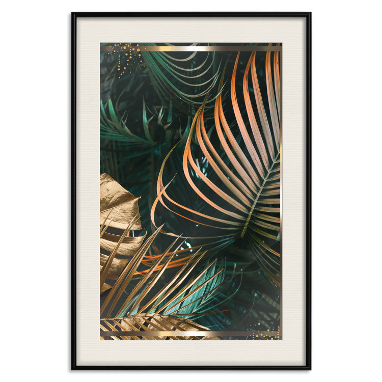 Wall Poster Forest Jewels - tropical composition of green and brown leaves 134513 additionalImage 19