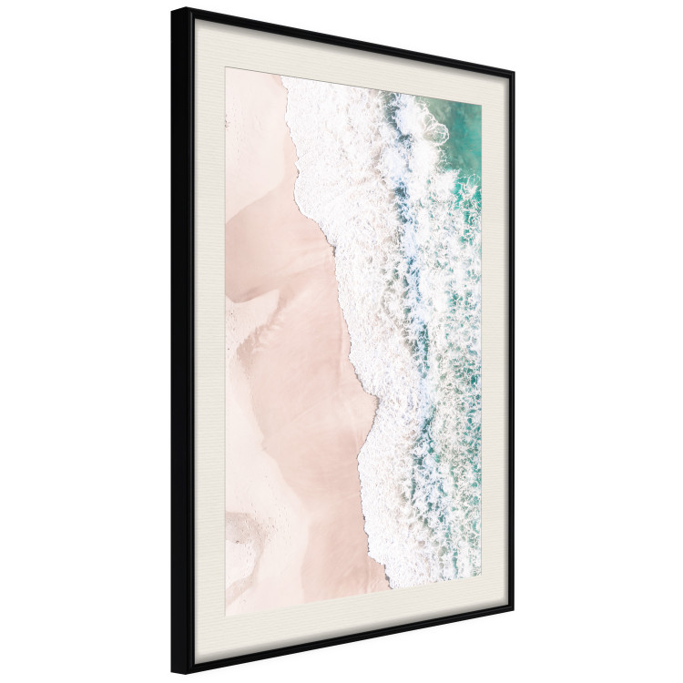 Poster Troubled Ocean - landscape of pastel beach depicted from a bird's eye view 135313 additionalImage 8