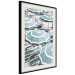 Poster Turquoise Umbrellas - summer landscape of a sandy beach filled with sunbeds 135913 additionalThumb 8