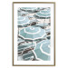 Poster Turquoise Umbrellas - summer landscape of a sandy beach filled with sunbeds 135913 additionalThumb 13