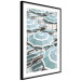 Poster Turquoise Umbrellas - summer landscape of a sandy beach filled with sunbeds 135913 additionalThumb 4