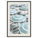 Poster Turquoise Umbrellas - summer landscape of a sandy beach filled with sunbeds 135913 additionalThumb 17