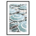 Poster Turquoise Umbrellas - summer landscape of a sandy beach filled with sunbeds 135913 additionalThumb 14