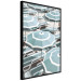 Poster Turquoise Umbrellas - summer landscape of a sandy beach filled with sunbeds 135913 additionalThumb 5