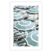 Poster Turquoise Umbrellas - summer landscape of a sandy beach filled with sunbeds 135913 additionalThumb 11