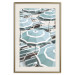 Poster Turquoise Umbrellas - summer landscape of a sandy beach filled with sunbeds 135913 additionalThumb 18