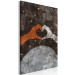 Canvas Print Hands clasped in heart shape - abstraction with black sky and stars 136013 additionalThumb 2