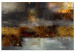 Canvas Art Print August Evening (1-piece) Wide - golden abstractness 137513