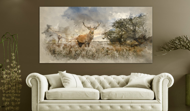 Large canvas print Deer in Field II [Large Format] 137613 additionalImage 5