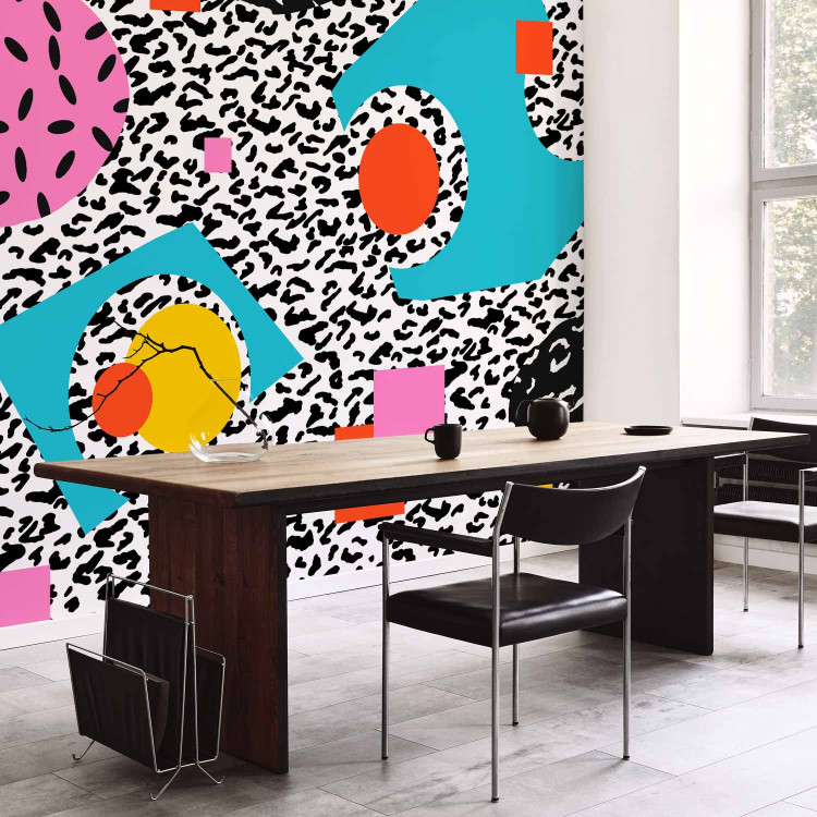 Wall Mural Hallucination - geometric coloured abstract with patterns and leopard print 142613 additionalImage 7