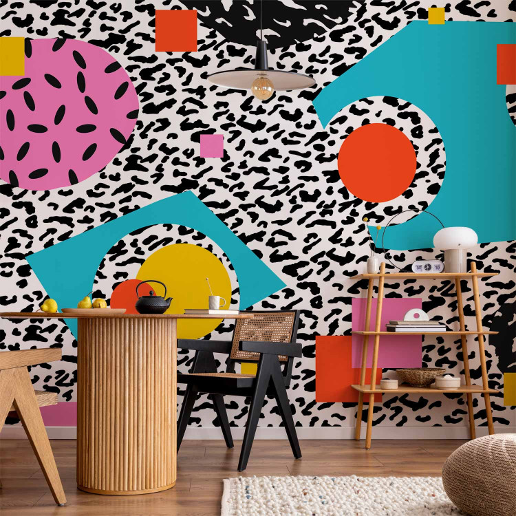 Wall Mural Hallucination - geometric coloured abstract with patterns and leopard print 142613 additionalImage 6