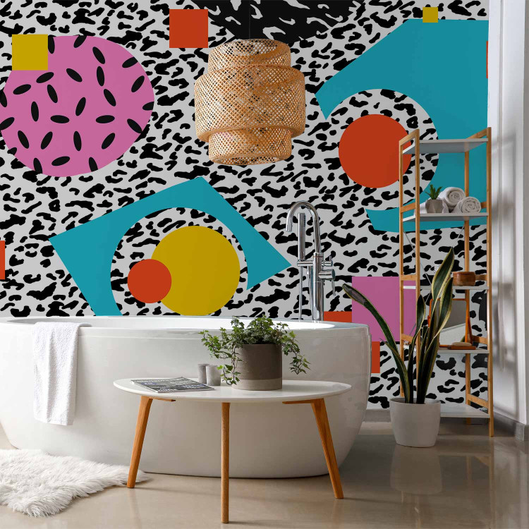Wall Mural Hallucination - geometric coloured abstract with patterns and leopard print 142613 additionalImage 8