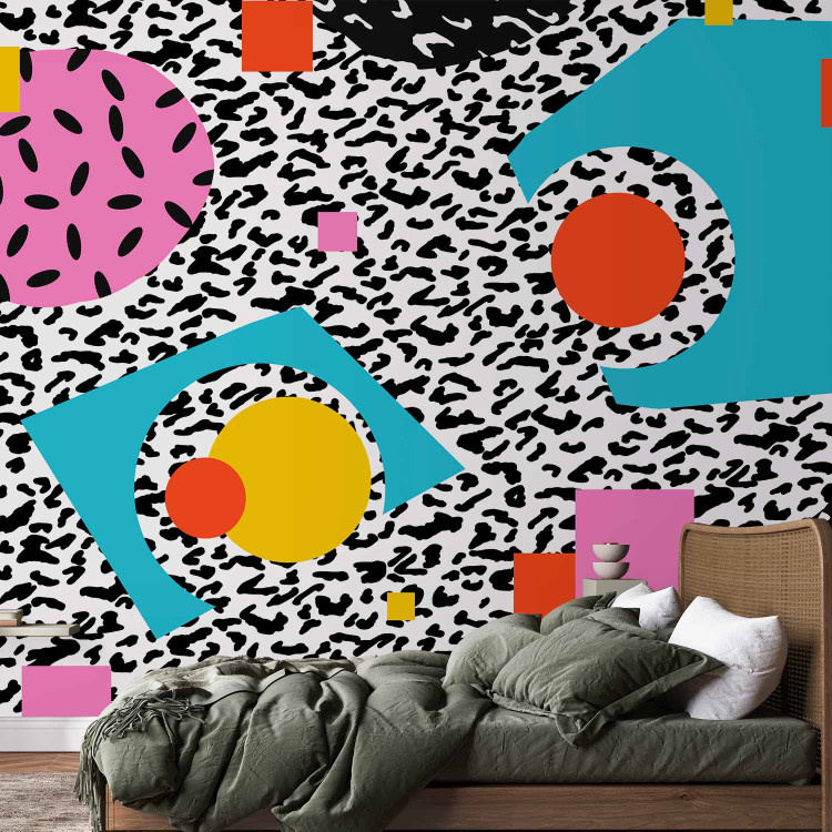 Wall Mural Hallucination - geometric coloured abstract with patterns and leopard print 142613 additionalImage 2