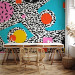 Wall Mural Hallucination - geometric coloured abstract with patterns and leopard print 142613 additionalThumb 4