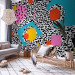 Wall Mural Hallucination - geometric coloured abstract with patterns and leopard print 142613