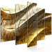 Canvas Golden Harmony (5-piece) Wide - abstraction in modern pattern 143513 additionalThumb 2