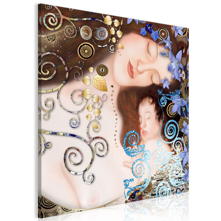 Canvas Print Motherhood with Ornament (1-piece) - Klimt-style abstraction 144113 additionalImage 2