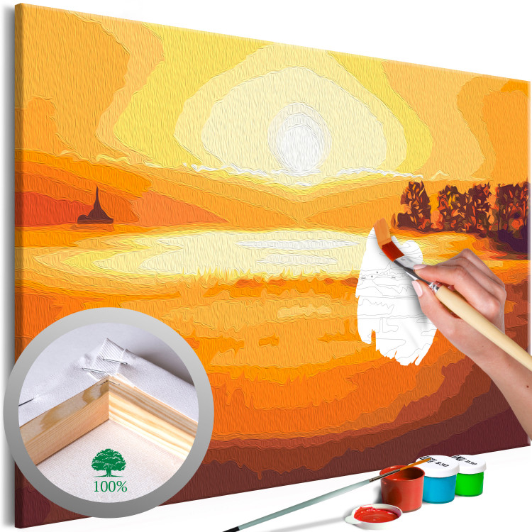 Paint by Number Kit Honey Fog - Valley Illuminated With Gold at Sunrise 145213