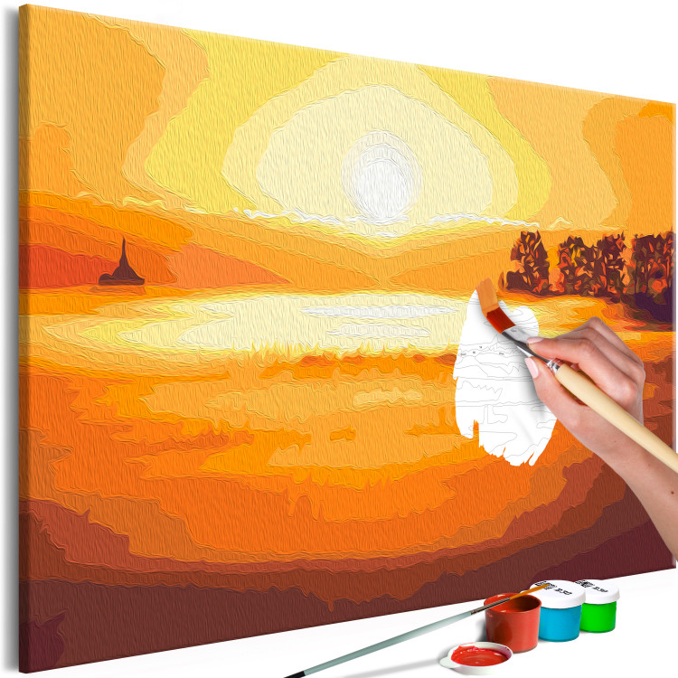 Paint by Number Kit Honey Fog - Valley Illuminated With Gold at Sunrise 145213 additionalImage 4