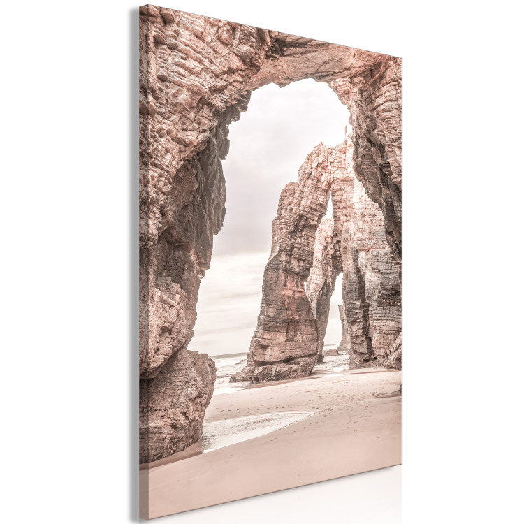 Canvas Print Rocks on the Beach (1-piece) - coastal cliff landscape shaped like a gate 145313 additionalImage 2