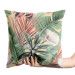 Decorative Velor Pillow Rainforest flora - a floral pattern with white flowers and leaves 147113 additionalThumb 3