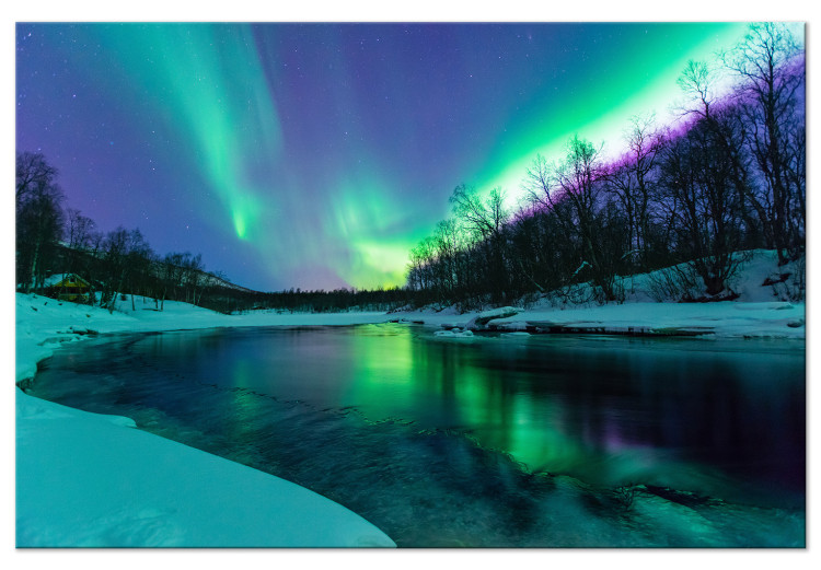 Canvas Print Aurora - Light Effects in the Midnight Night Sky 147713