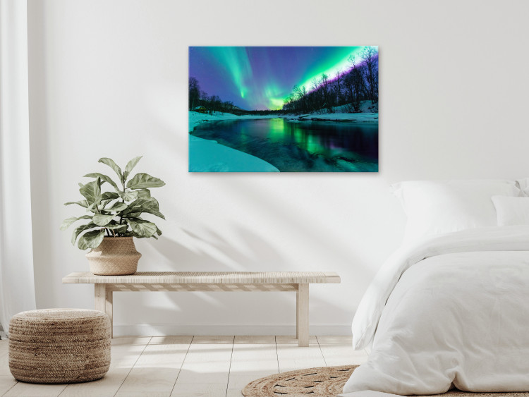 Canvas Print Aurora - Light Effects in the Midnight Night Sky 147713 additionalImage 3