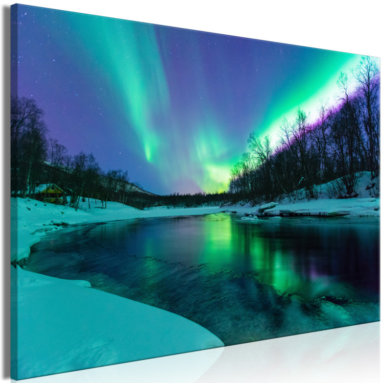 Canvas Print Aurora - Light Effects in the Midnight Night Sky 147713 additionalImage 2