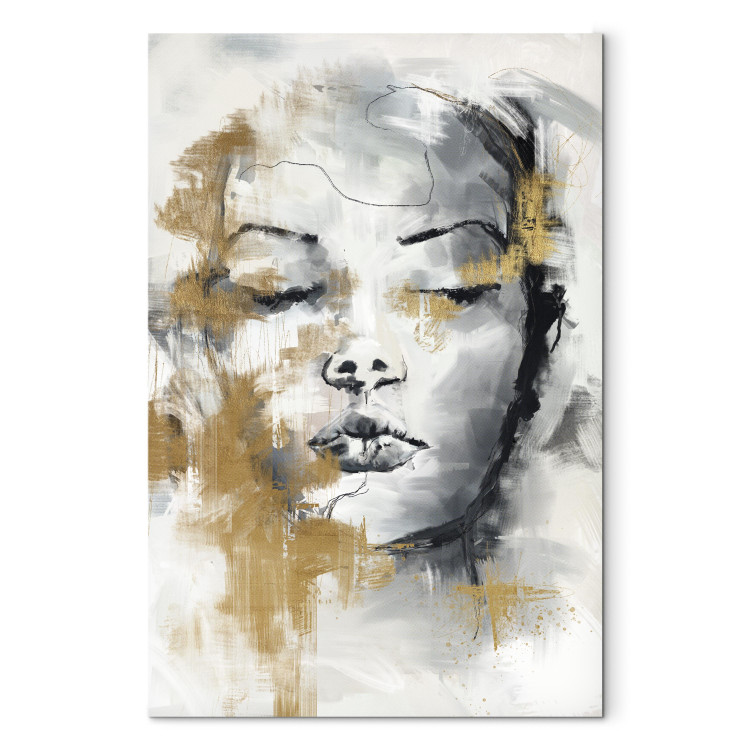 Canvas Print Portrait of a Stranger (1-piece) - woman's face with closed eyes 148913 additionalImage 7