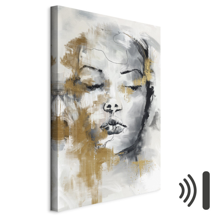 Canvas Print Portrait of a Stranger (1-piece) - woman's face with closed eyes 148913 additionalImage 8