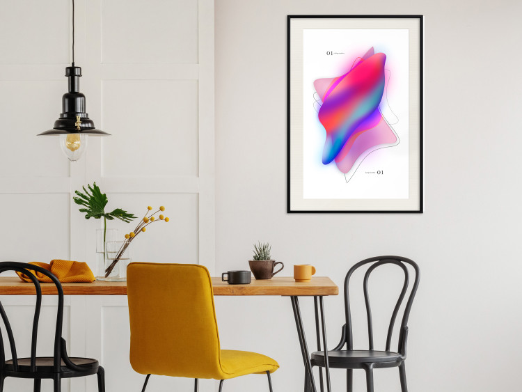 Poster Abstraction - Uneven Convex Shapes in Shades of Cobalt and Pink 149713 additionalImage 3
