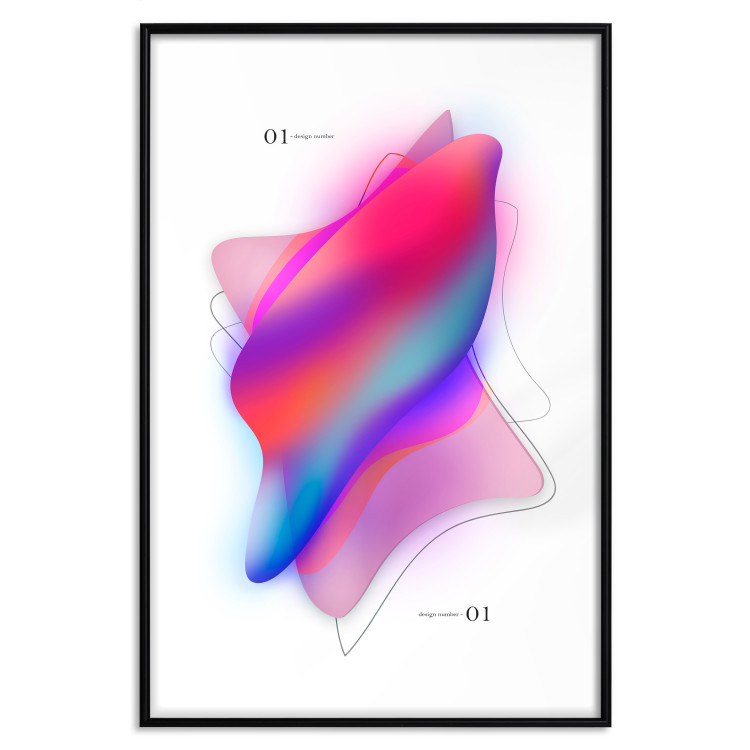 Poster Abstraction - Uneven Convex Shapes in Shades of Cobalt and Pink 149713 additionalImage 5