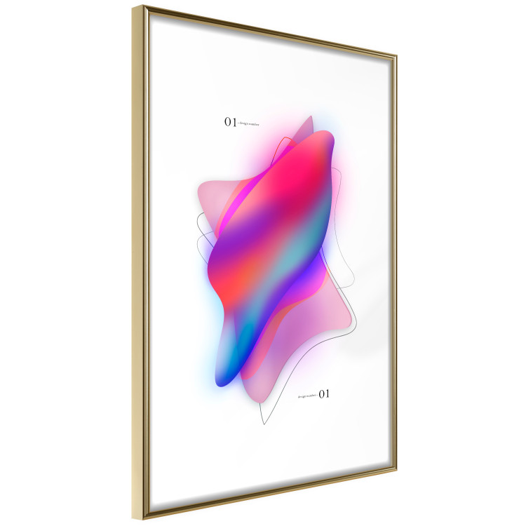 Poster Abstraction - Uneven Convex Shapes in Shades of Cobalt and Pink 149713 additionalImage 11