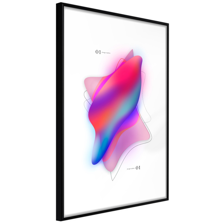 Poster Abstraction - Uneven Convex Shapes in Shades of Cobalt and Pink 149713 additionalImage 14