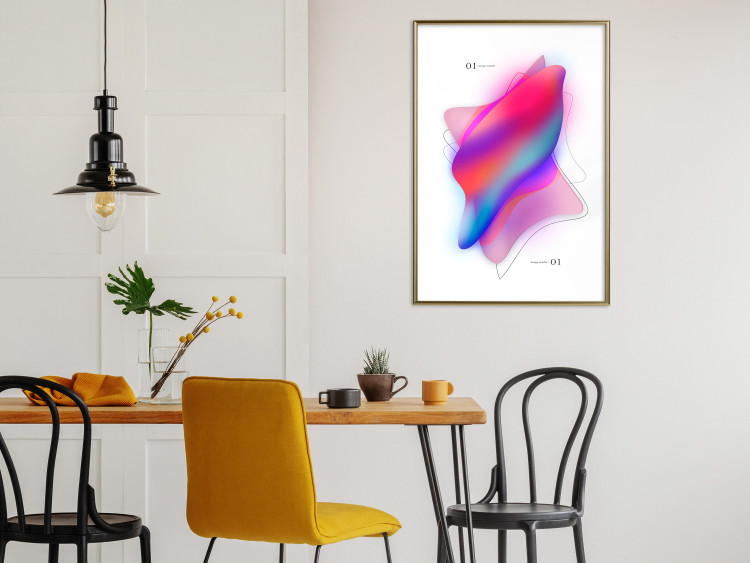 Poster Abstraction - Uneven Convex Shapes in Shades of Cobalt and Pink 149713 additionalImage 13