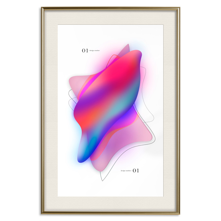 Poster Abstraction - Uneven Convex Shapes in Shades of Cobalt and Pink 149713 additionalImage 12