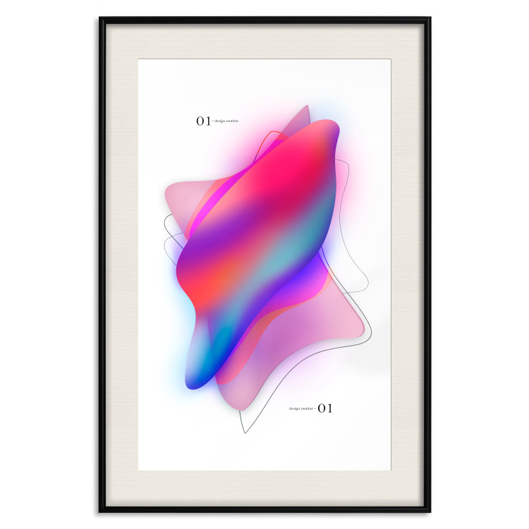 Poster Abstraction - Uneven Convex Shapes in Shades of Cobalt and Pink 149713 additionalImage 6