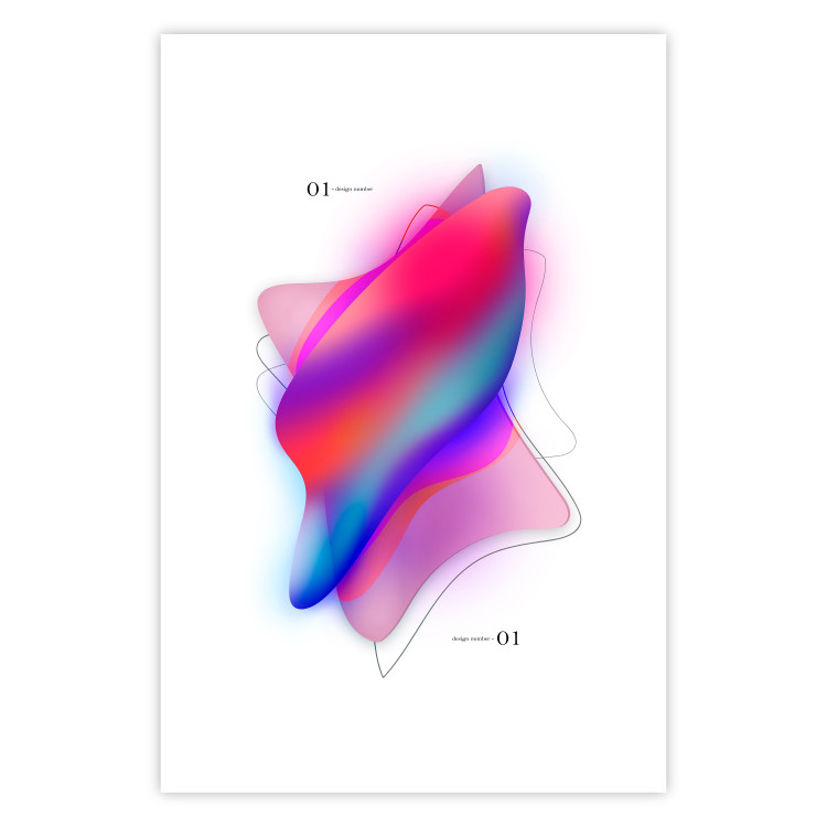 Poster Abstraction - Uneven Convex Shapes in Shades of Cobalt and Pink 149713 additionalImage 4