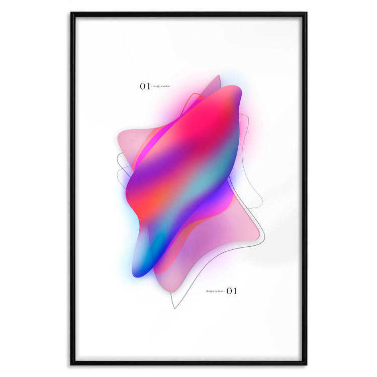 Poster Abstraction - Uneven Convex Shapes in Shades of Cobalt and Pink 149713 additionalImage 26