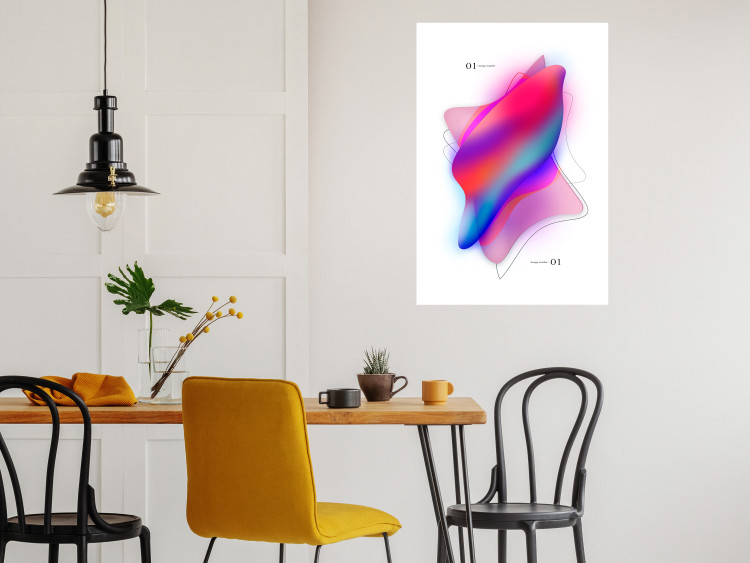 Poster Abstraction - Uneven Convex Shapes in Shades of Cobalt and Pink 149713 additionalImage 21