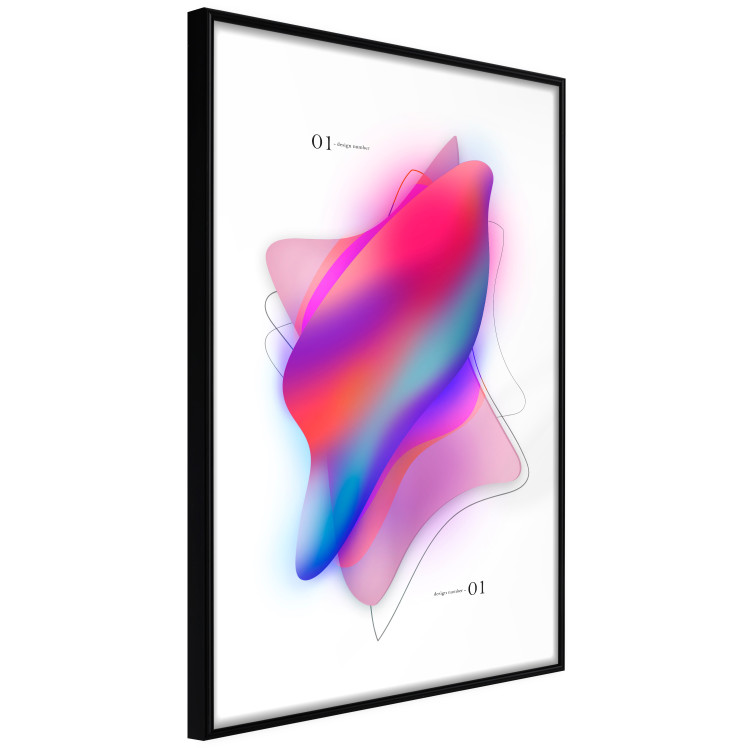 Poster Abstraction - Uneven Convex Shapes in Shades of Cobalt and Pink 149713 additionalImage 7