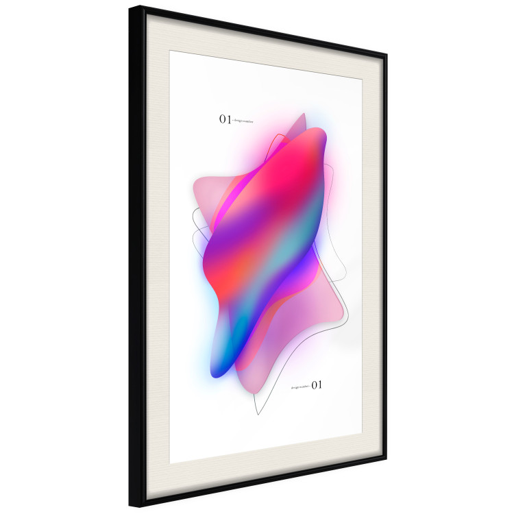 Poster Abstraction - Uneven Convex Shapes in Shades of Cobalt and Pink 149713 additionalImage 22