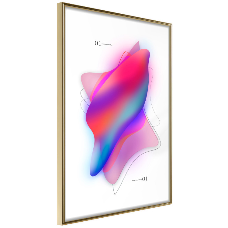 Poster Abstraction - Uneven Convex Shapes in Shades of Cobalt and Pink 149713 additionalImage 15